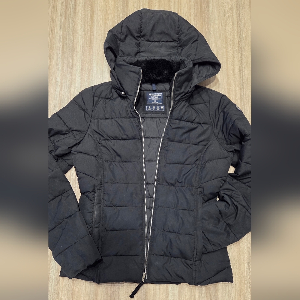 Abercrombie & Fitch Black Puffer Jacket